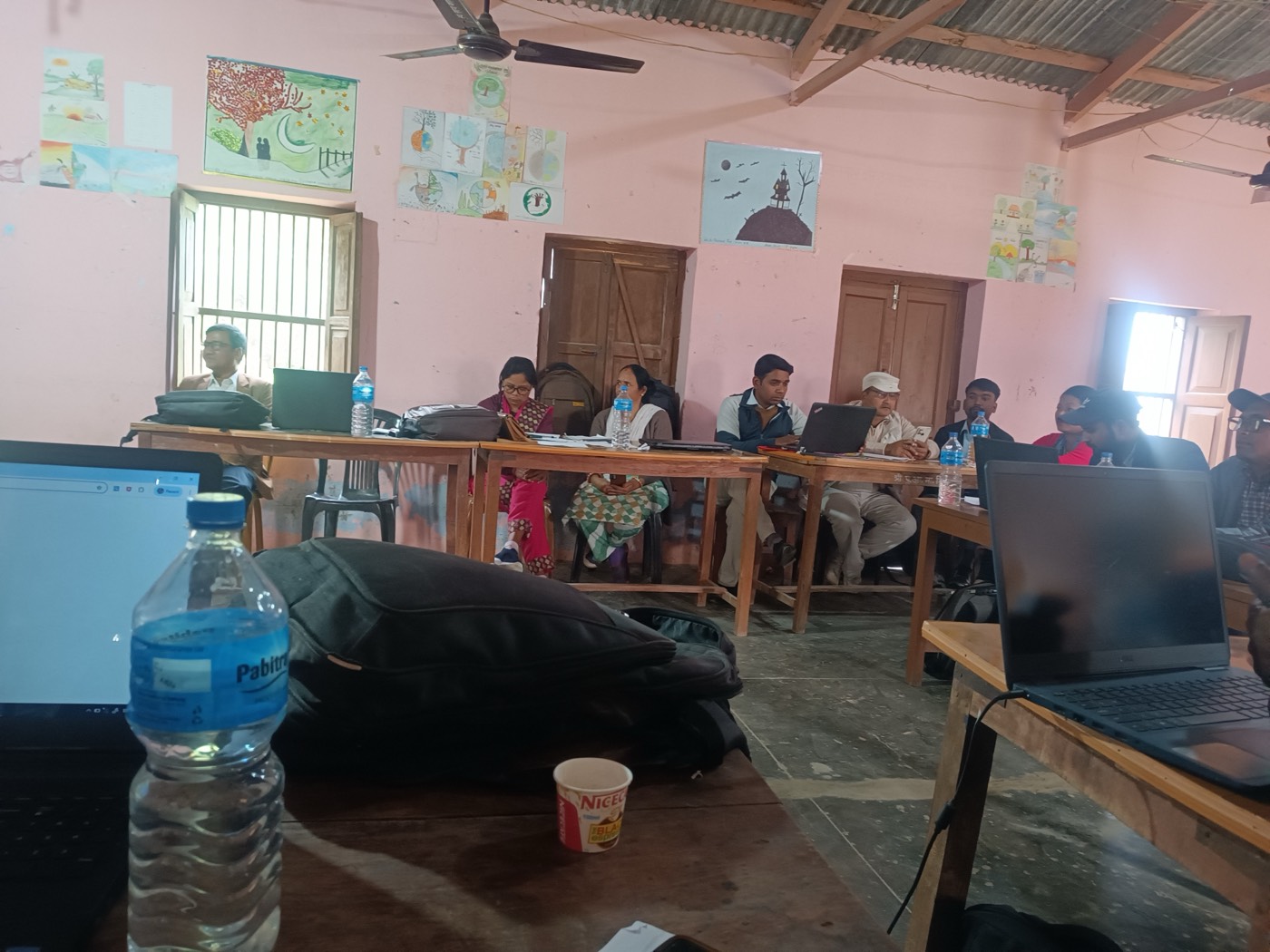 Teachers attending a professional training session